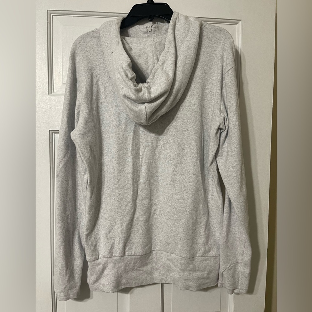 grey floral half zip hoodie - Picture 2 of 4